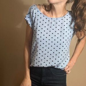 Short Sleeve Polka Dot Blouse | Iris